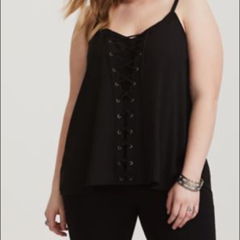 Torrid Lace-Up Swing Tank